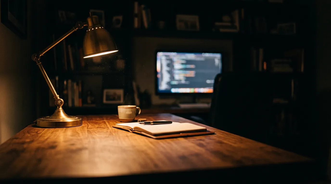 Escritório de madrugada